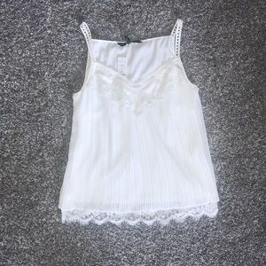 NTW white pleated cami